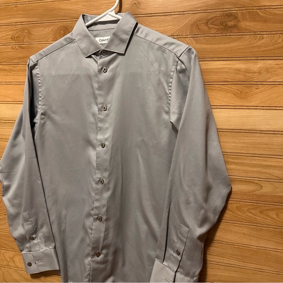 Boy’s Calvin Klein Gray Dress Shirt | Youth Size 14 - Picture 3 of 12
